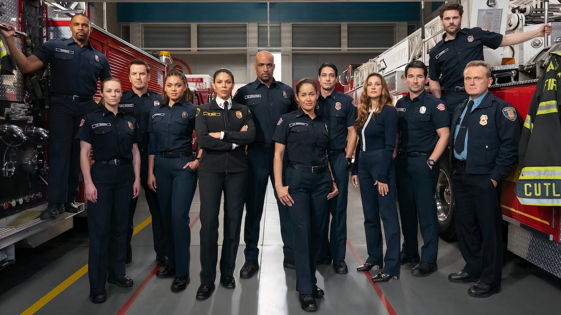 The crew poses together in Station 19