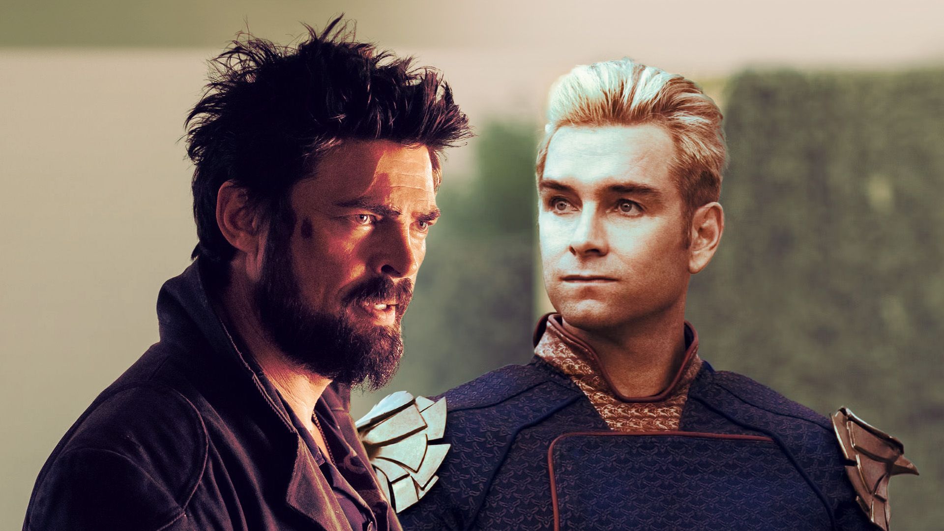An edited image of Karl Urban and Antony Starr together in The Boys