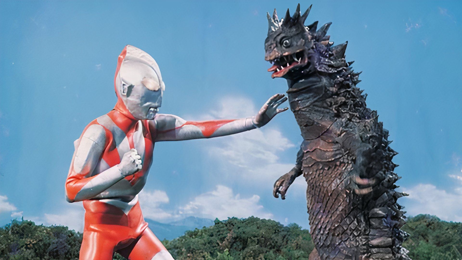 Ultraman fights a Kaiju in Ultraman