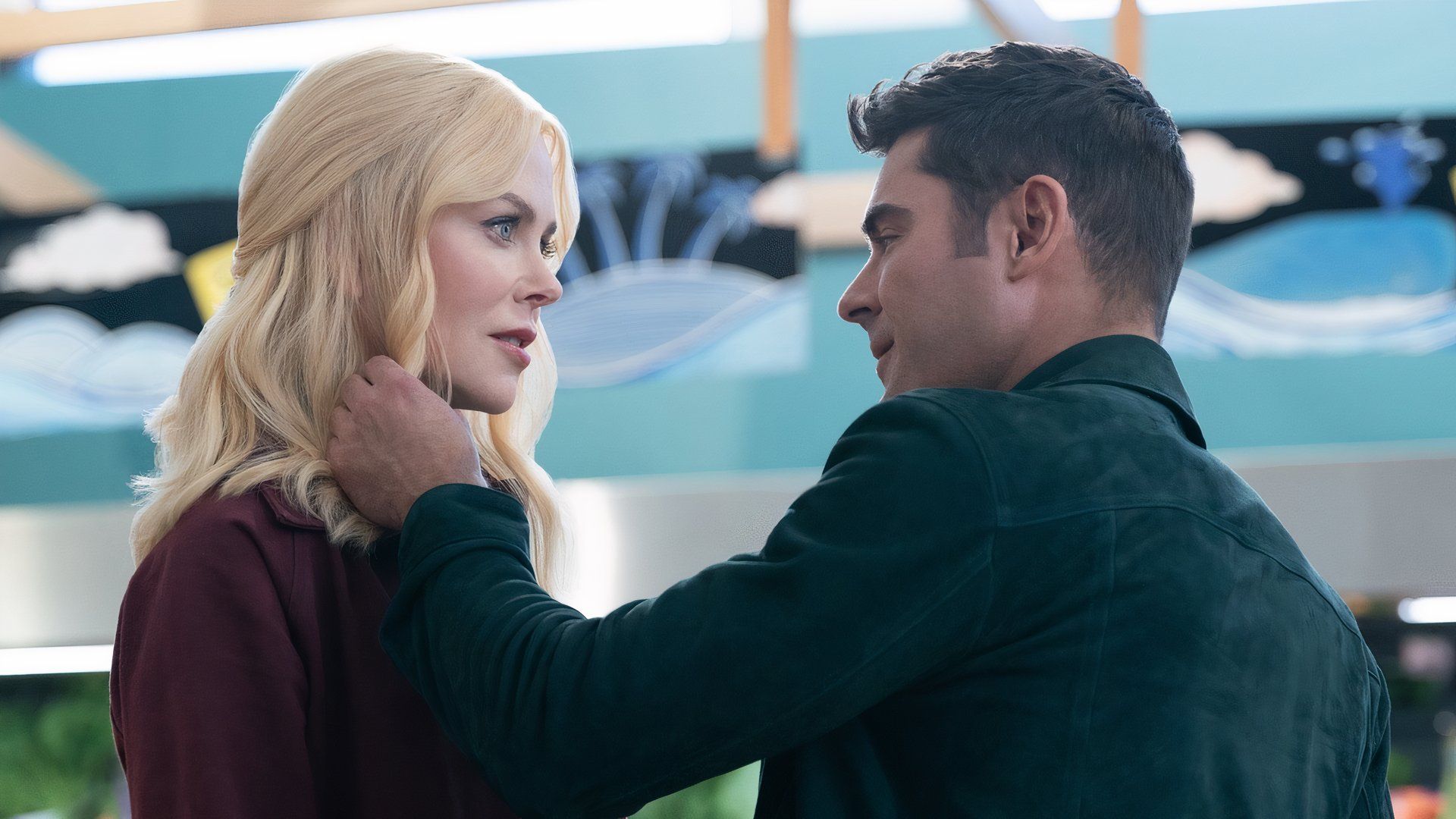 Nicole Kidman and Zac Efron as Brooke and Chris in A Family Affair