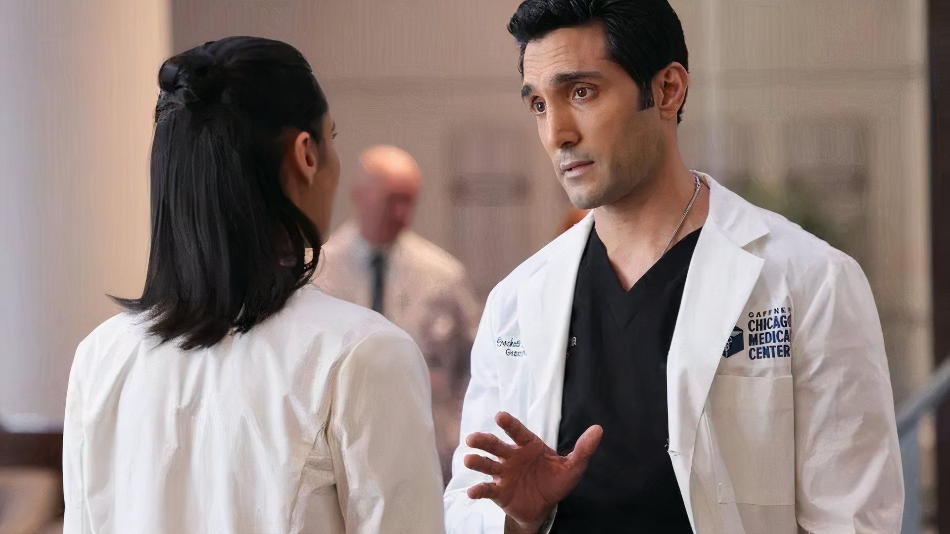 Dominic Rains as Dr Crockett Marcel in Chicago Med