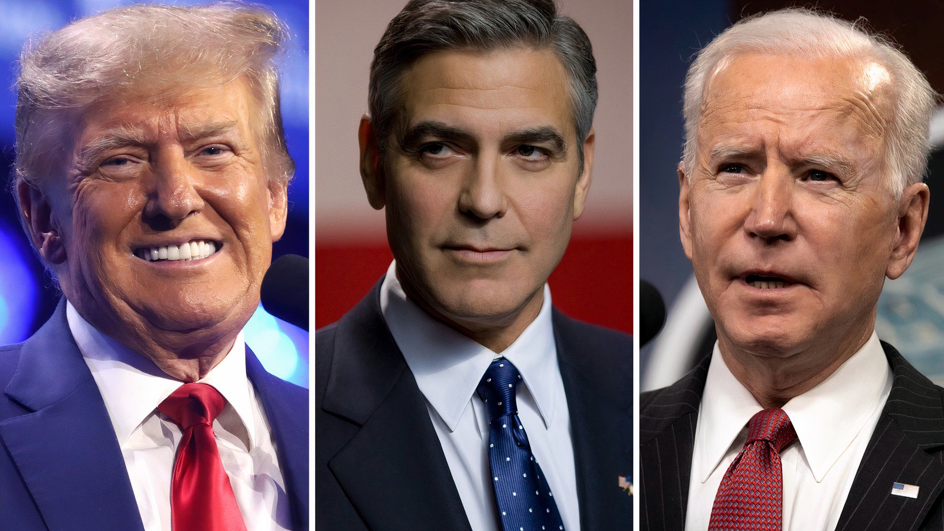 Donald Trump, George Clooney and Joe Biden