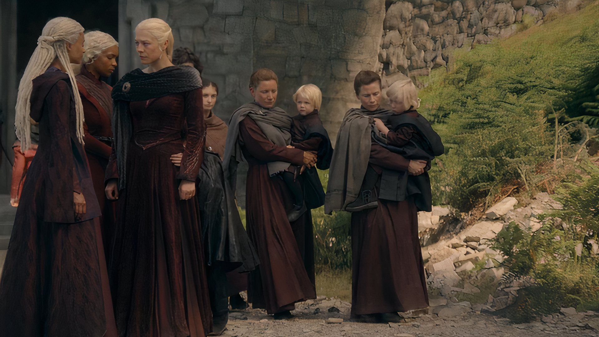 Rhaenyra talks to Rhaena as her boys are about to leave dragonstone in House of the Dragon