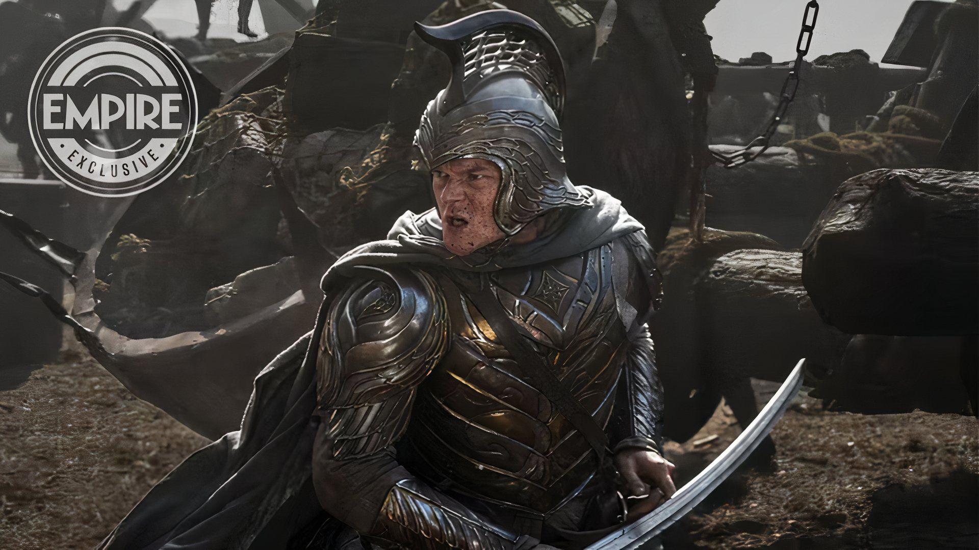 Robert Aramayo as Elrond in The Rings of Power