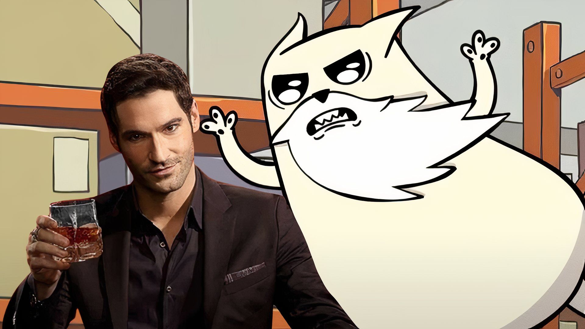 Lucifer's Tom Ellis Says He Got a 'Promotion' Playing God in Exploding Kittens