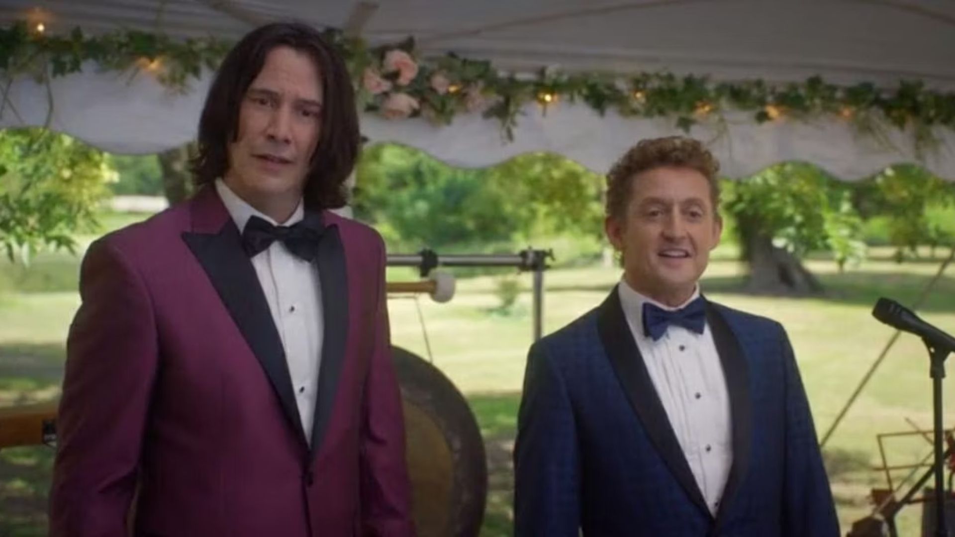 Bill and Ted at a wedding