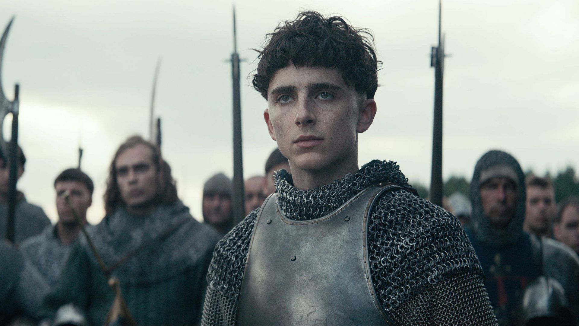 Timothée Chalamet as Henry V in The King (2019)