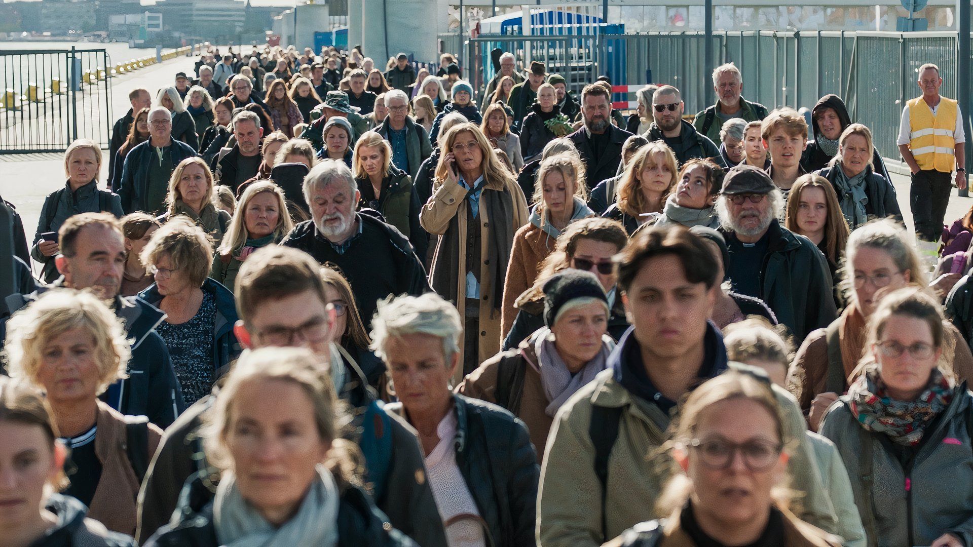 A crowd of people in Thomas Vinterberg series Families Like Ours