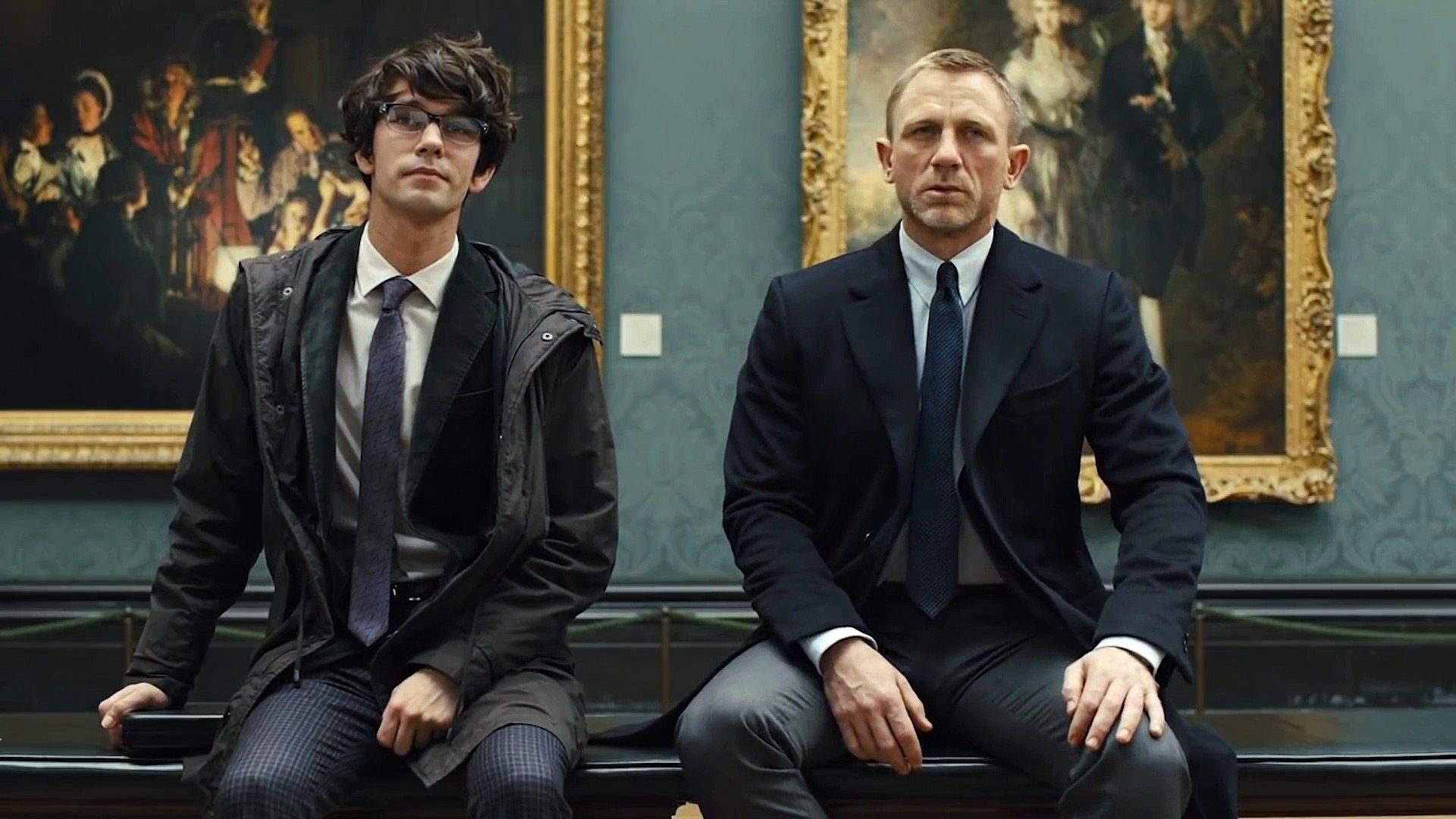 Ben Whishaw and Daniel Craig as Q and James Bond in Skyfall