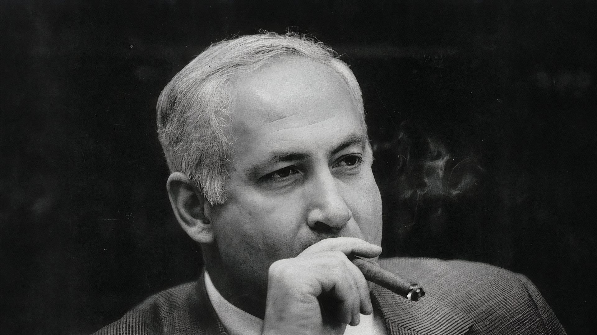 The Bibi Files with Netanyahu smoking a cigar in the TIFF 2024 movie