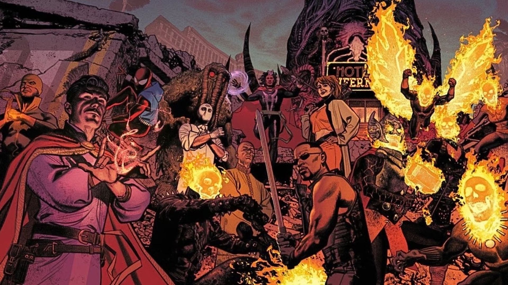 Blade, Doctor Strange and more in Midnight Sons Marvel Comic