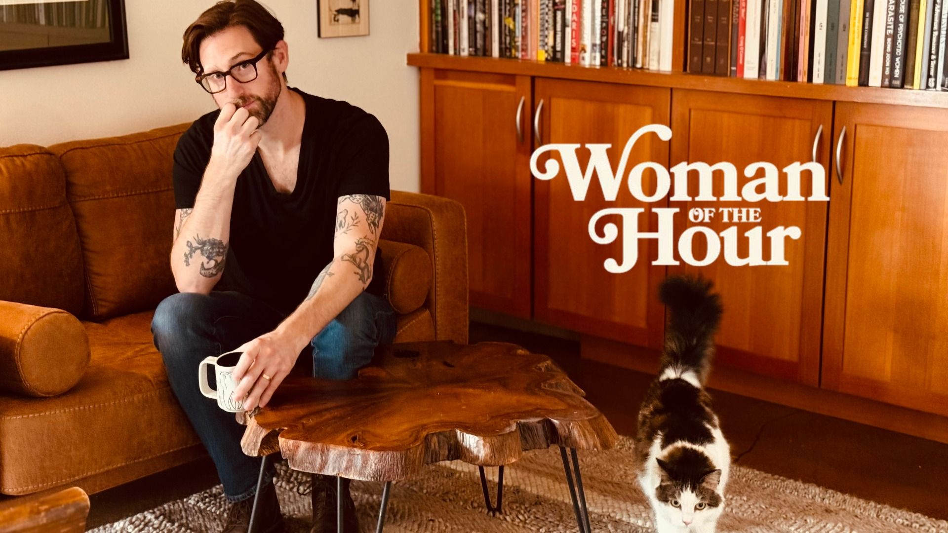 Writer Ian McDonald and his cat for Woman of the Hour interview