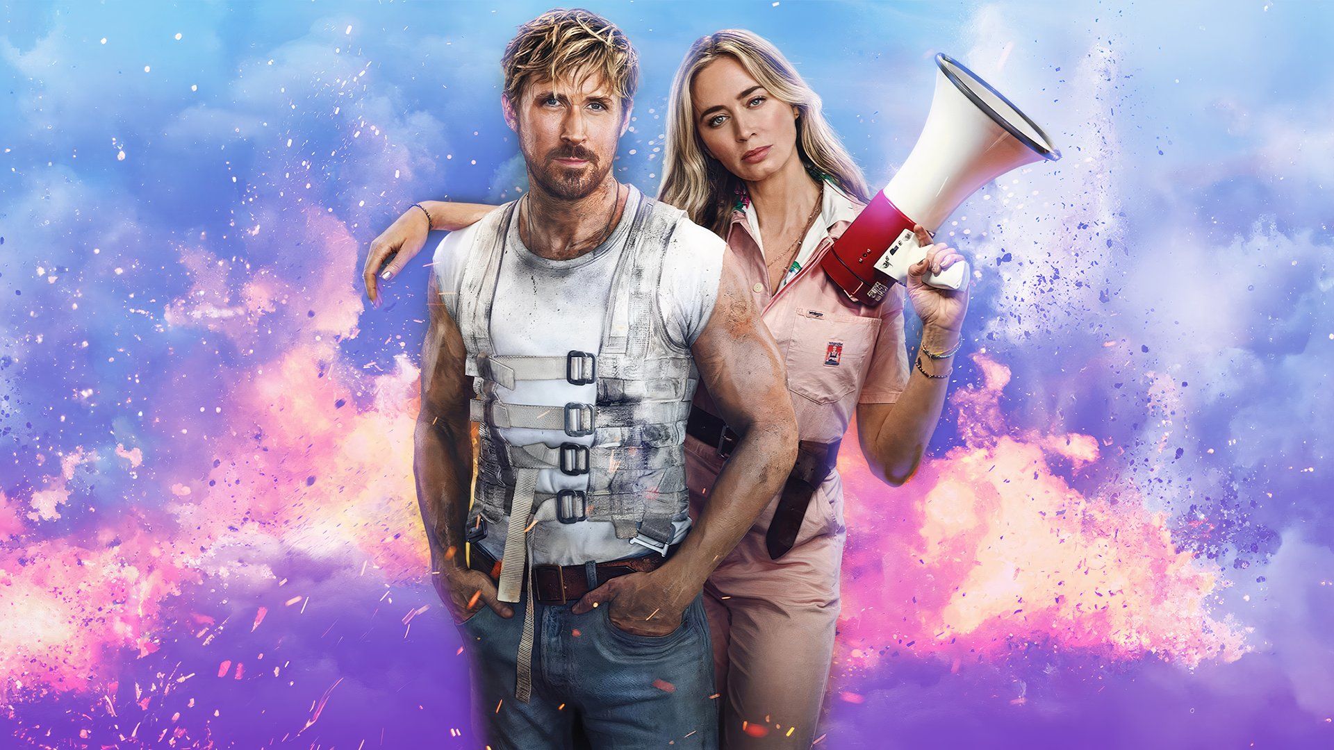 A custom image of Ryan Gosling and Emily Blunt in The Fall Guy