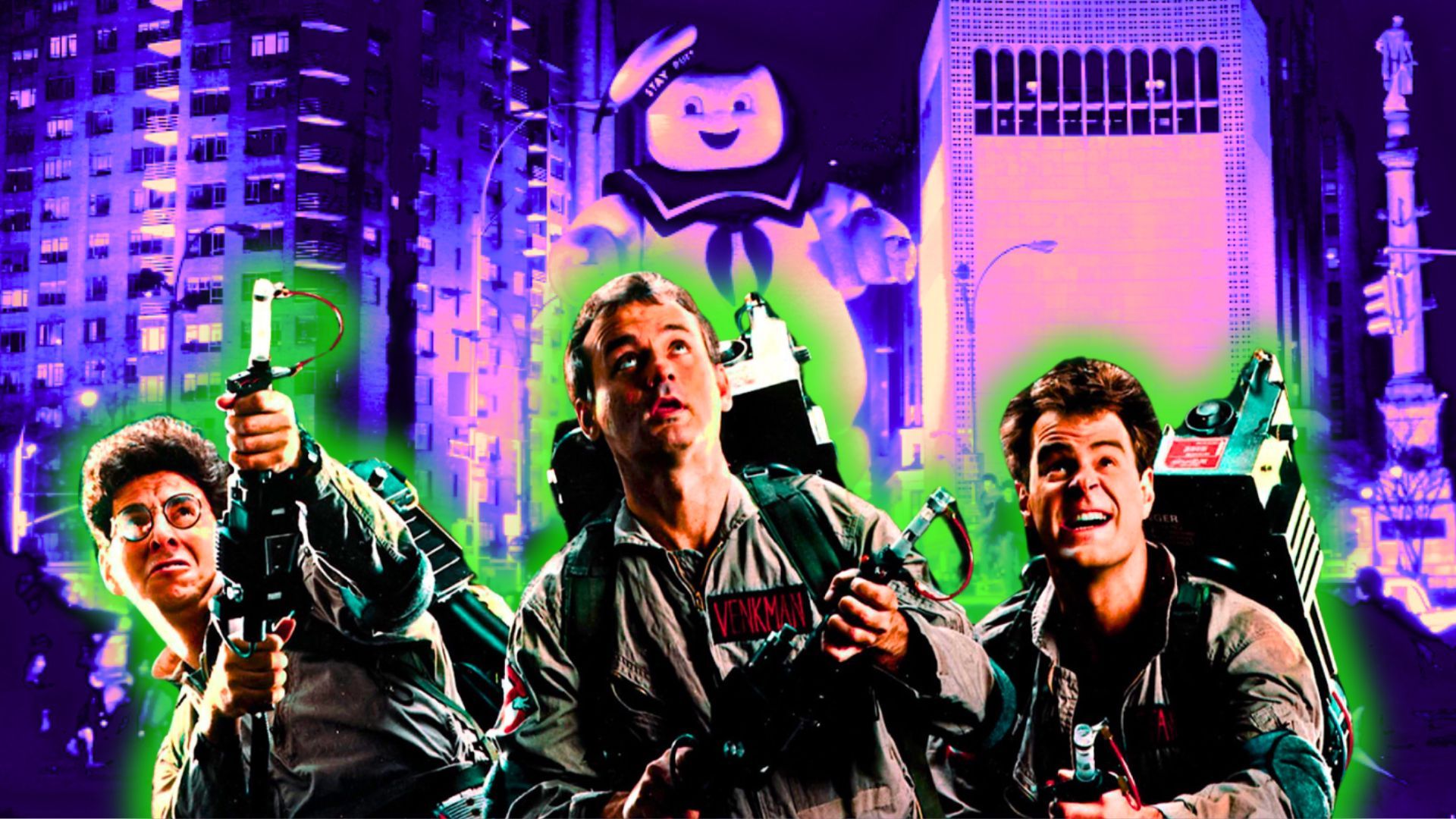 An edited image of Ghostbusters