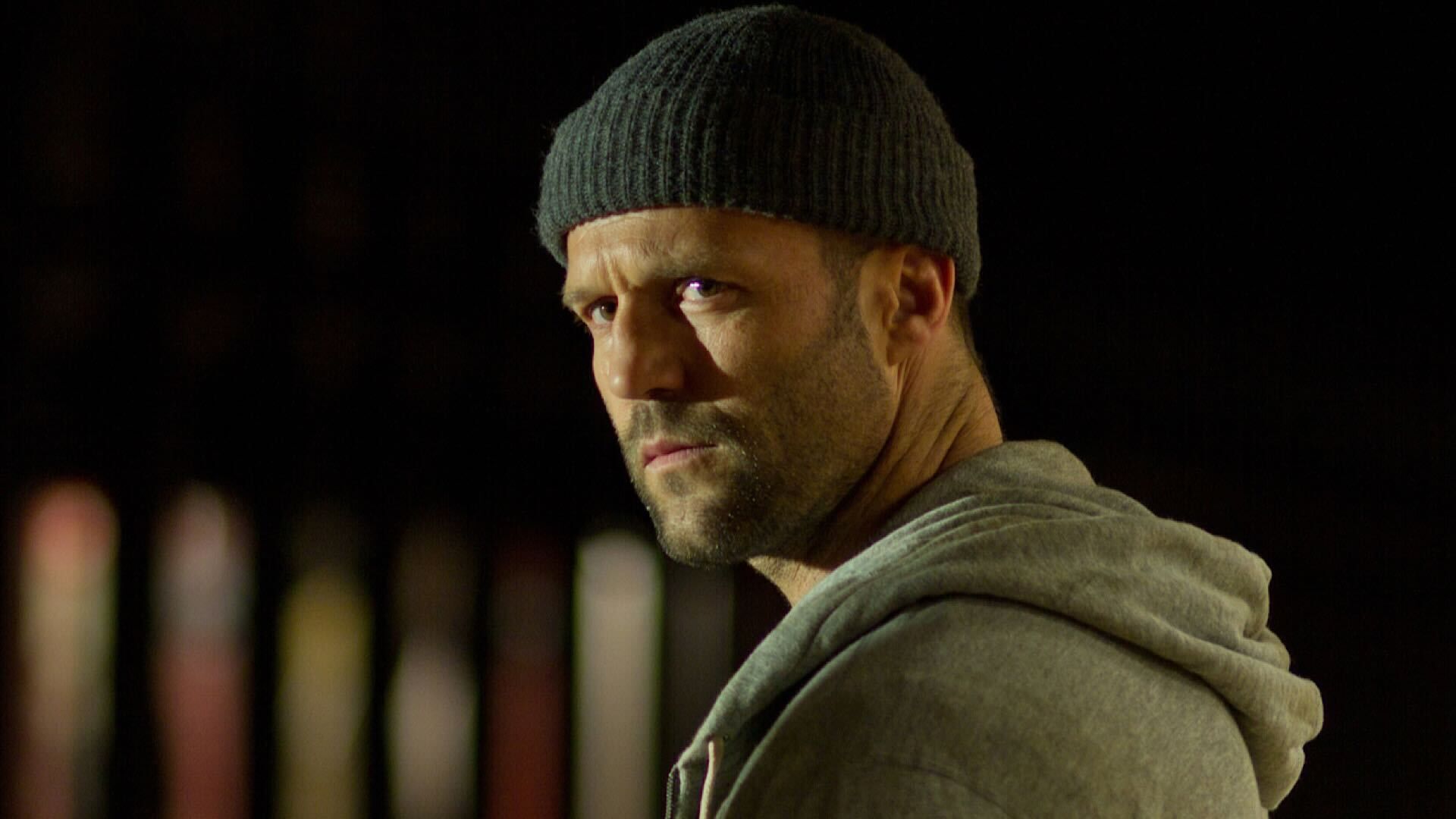 Jason Statham looking moody in Safe