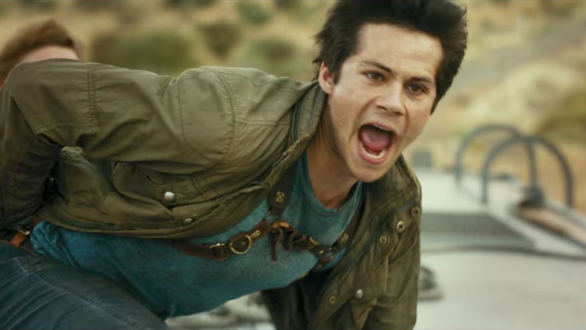Dylan O'Brien yells in scene from Maze Runner: The Death Cure