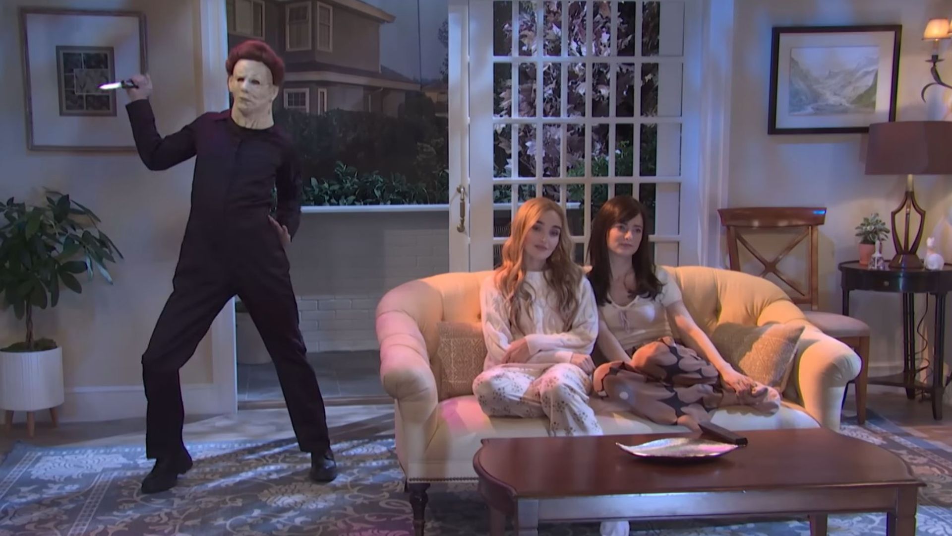 Halloween's Michael Myers Strikes a Pose With Michael Keaton on Saturday Night Live