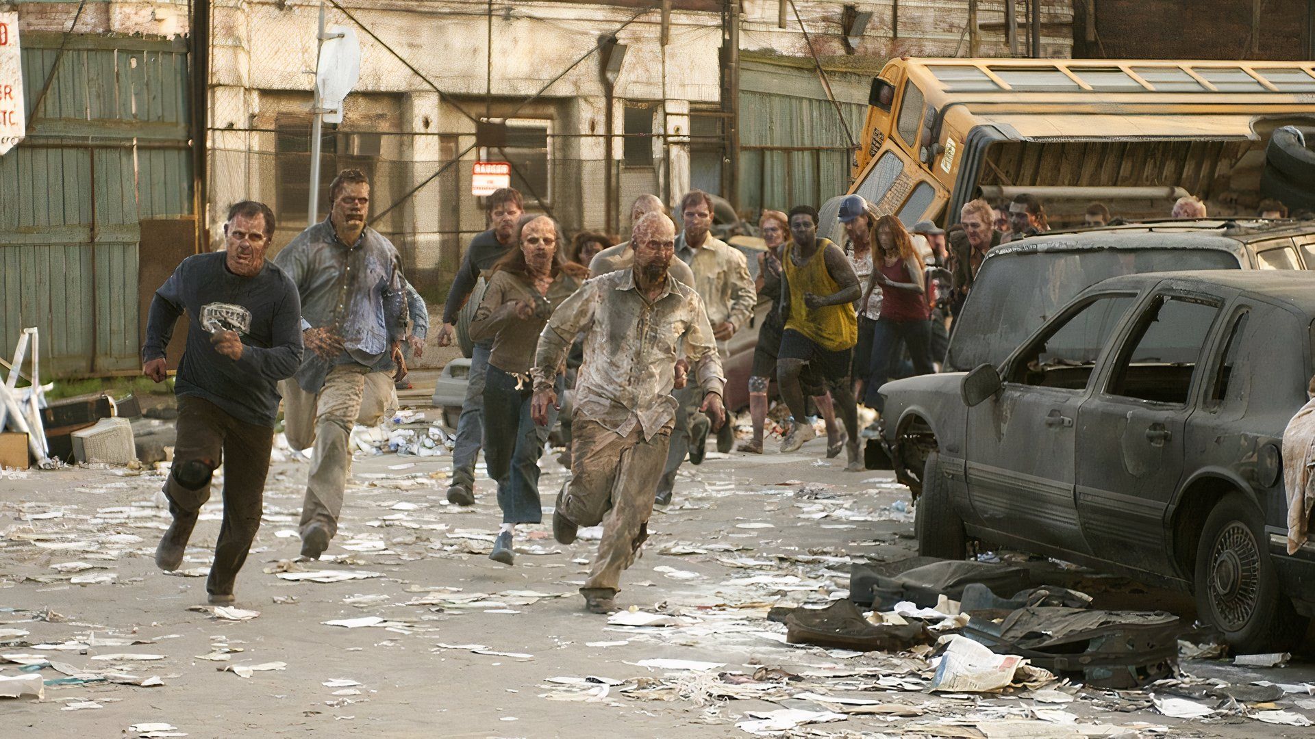 Zombies in Dawn of the Dead 2004