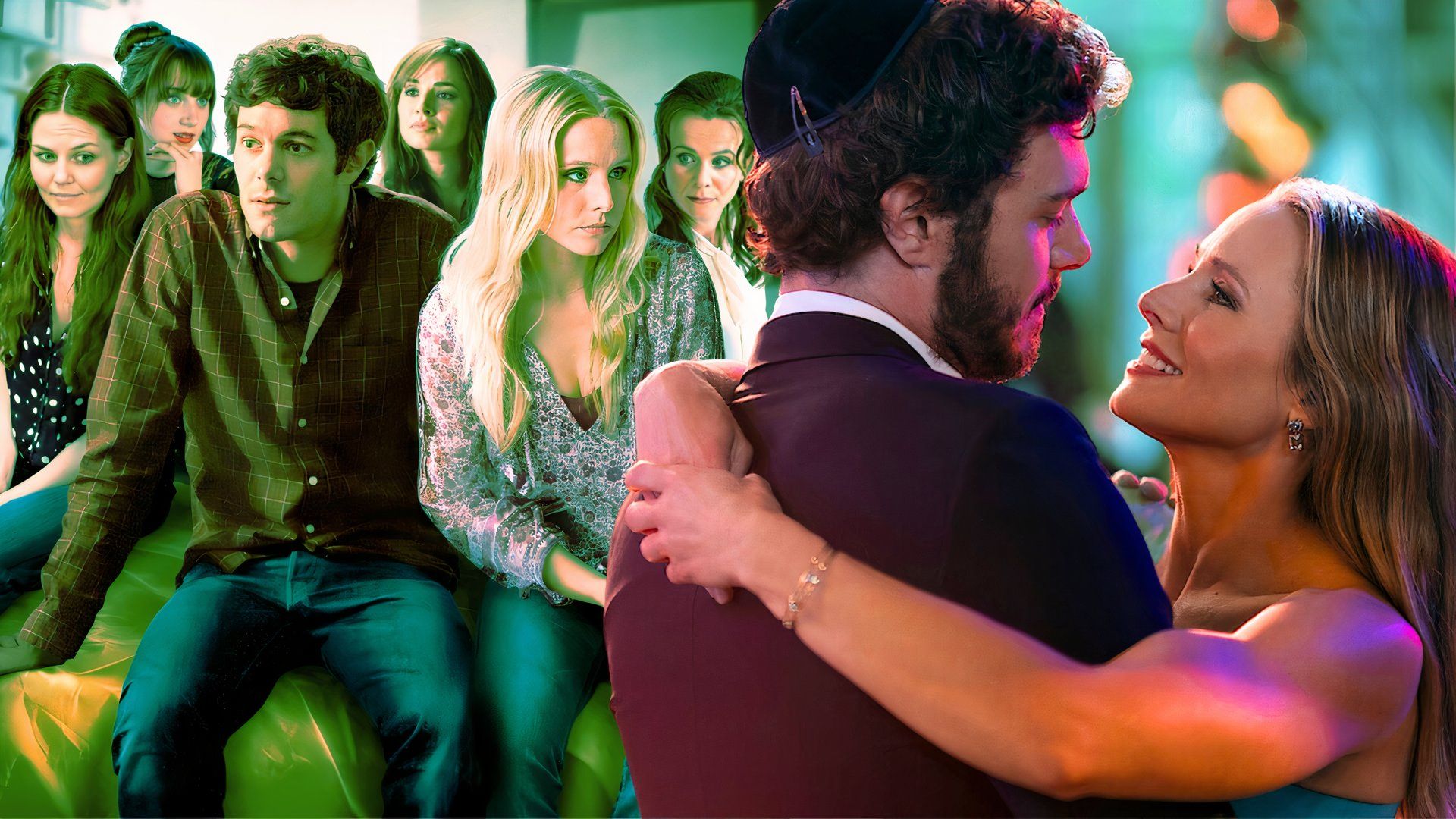 A custom image of Adam Brody and Kristen Bell in Nobody Wants This and Some Girl(s)