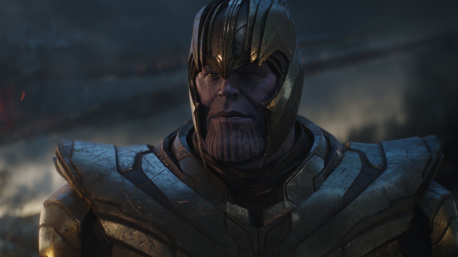 Thanos in armor in Avengers: Infinity War