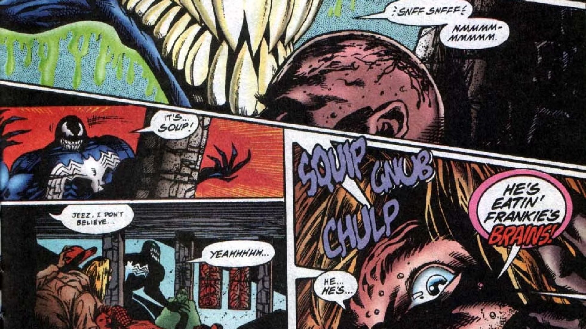 Does Venom Eat Brains in Marvel Comics?