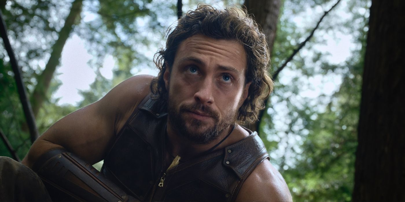 Aaron Taylor Johnson as Kraven in Kraven the Hunter