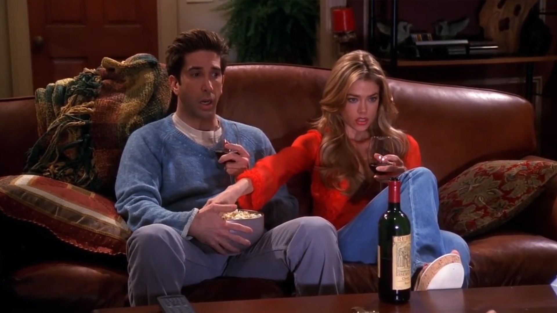 David Schwimmer and Denise Richards in Friends