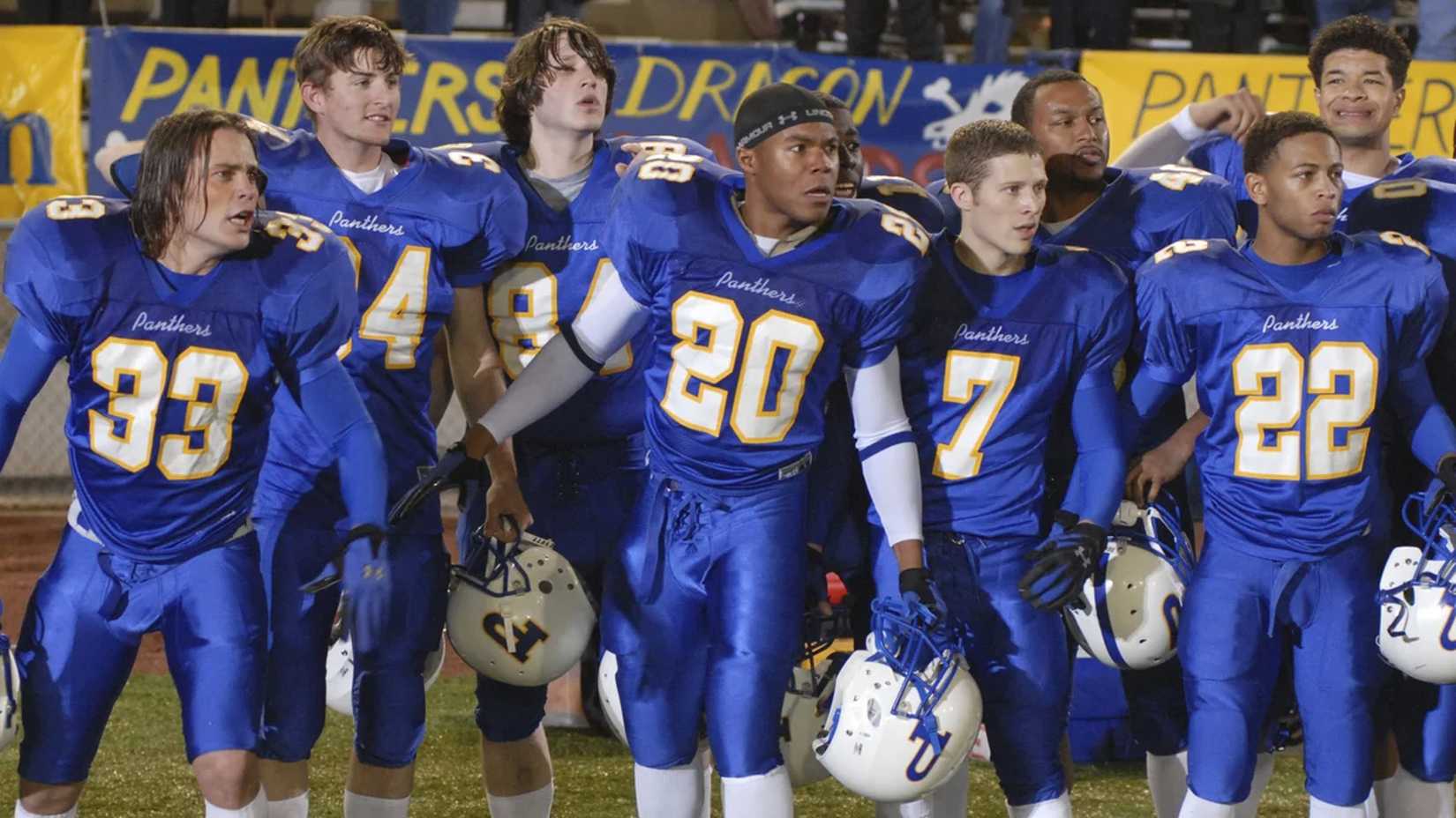 The Panthers stand on the sideline in Friday Night Lights