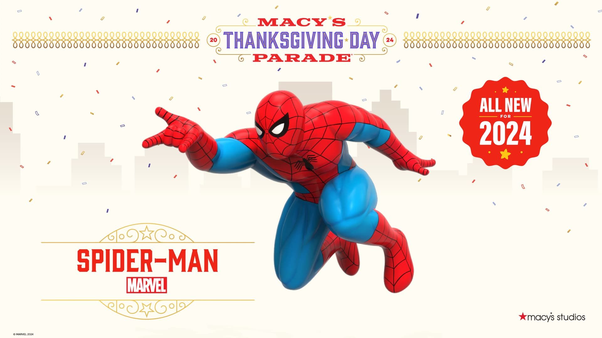 Spider-Man balloon featured in the 2024 Macy's Thanksgiving Day Parade