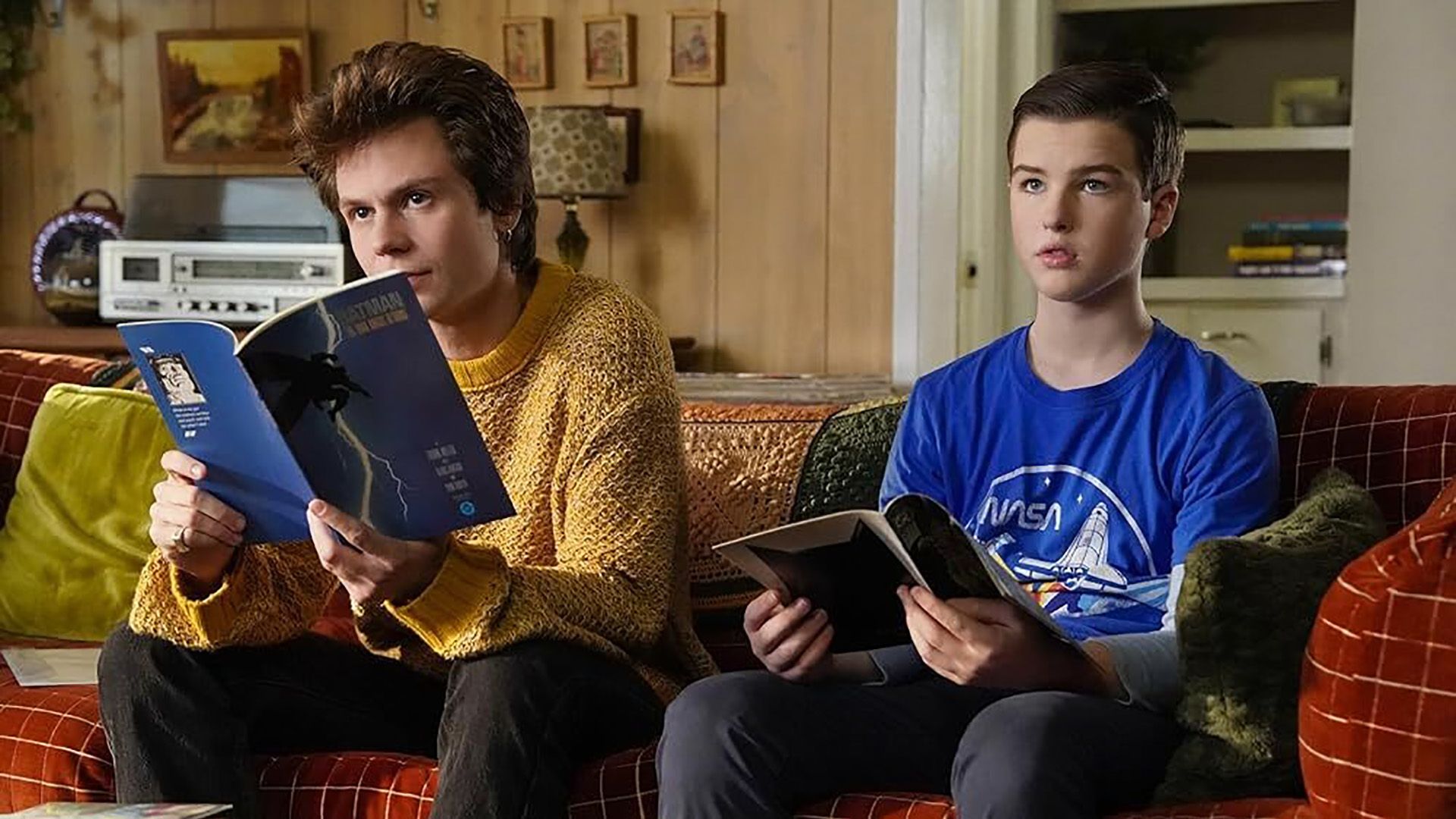 A different actor plays Connor sitting on the couch reading comics with Sheldon in Young Sheldon.