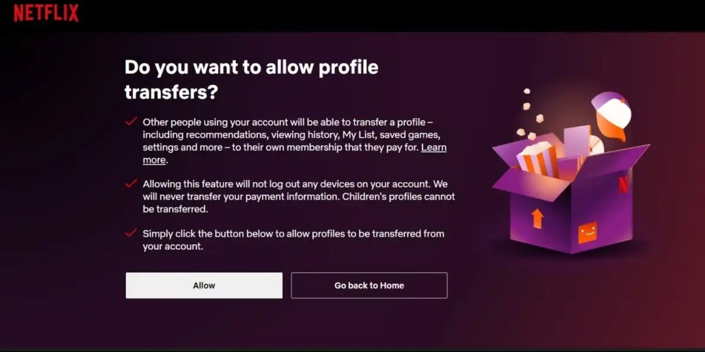 Transfer Profile to Another Account