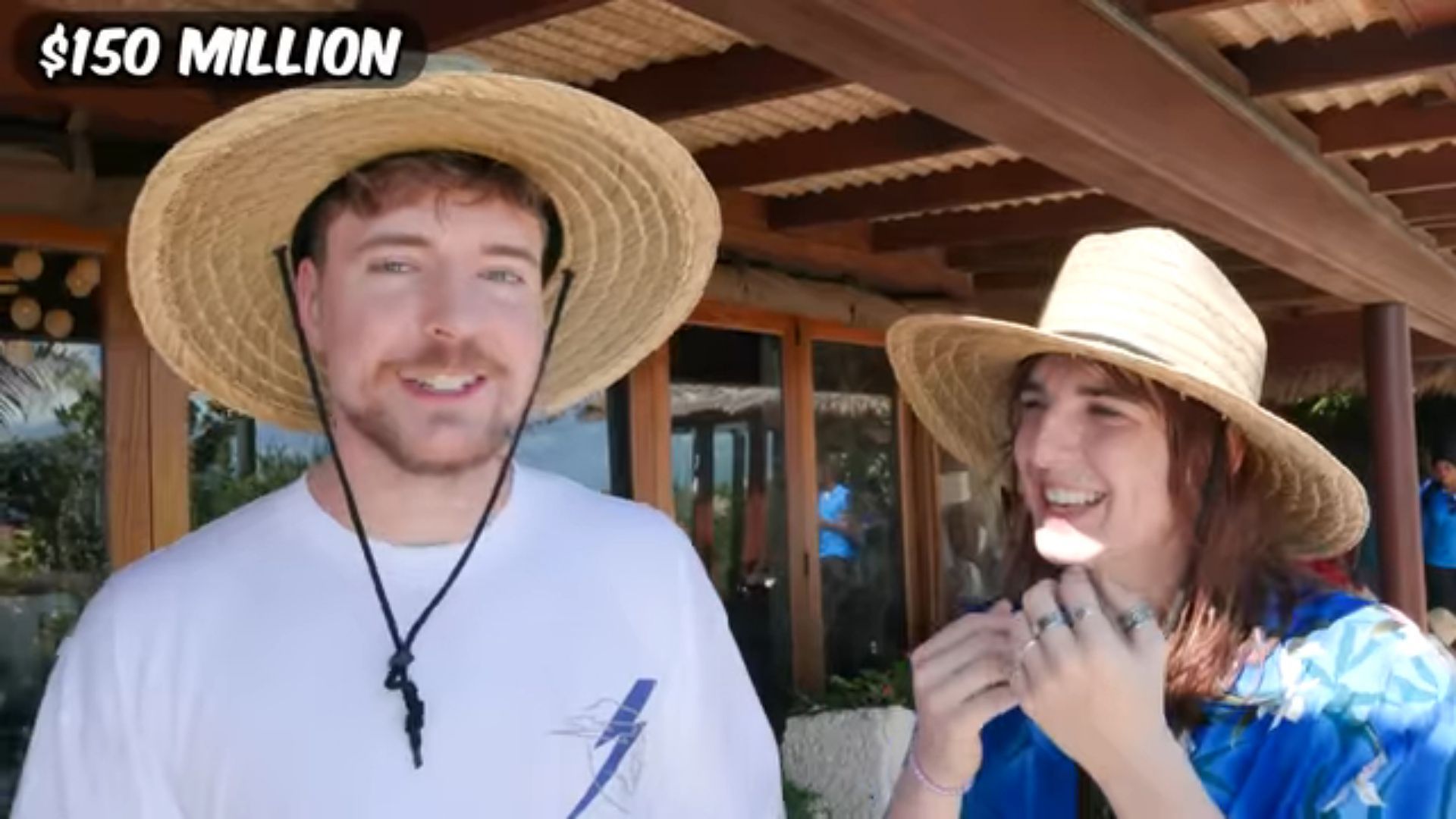 Ava Tyson and MrBeast from MrBeast's Private Island video.