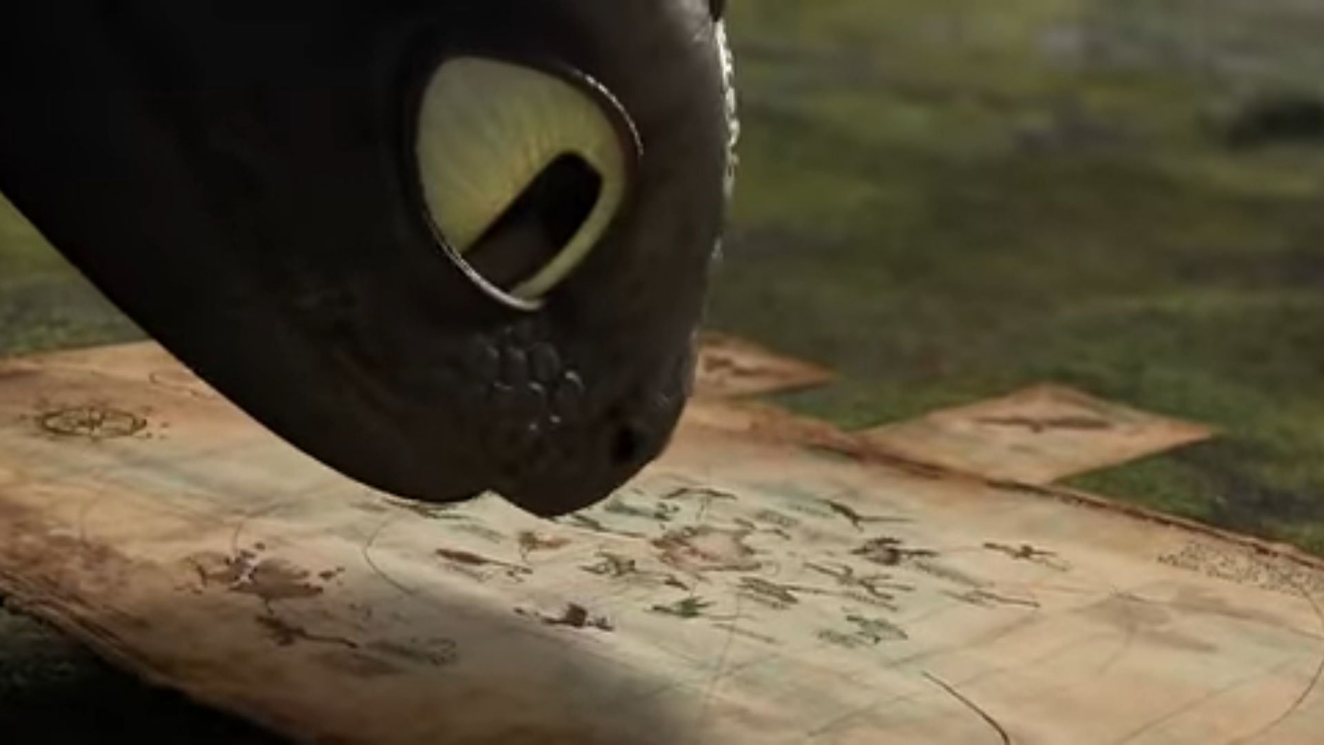 Hiccup's Map from How to Train Your Dragon 2.