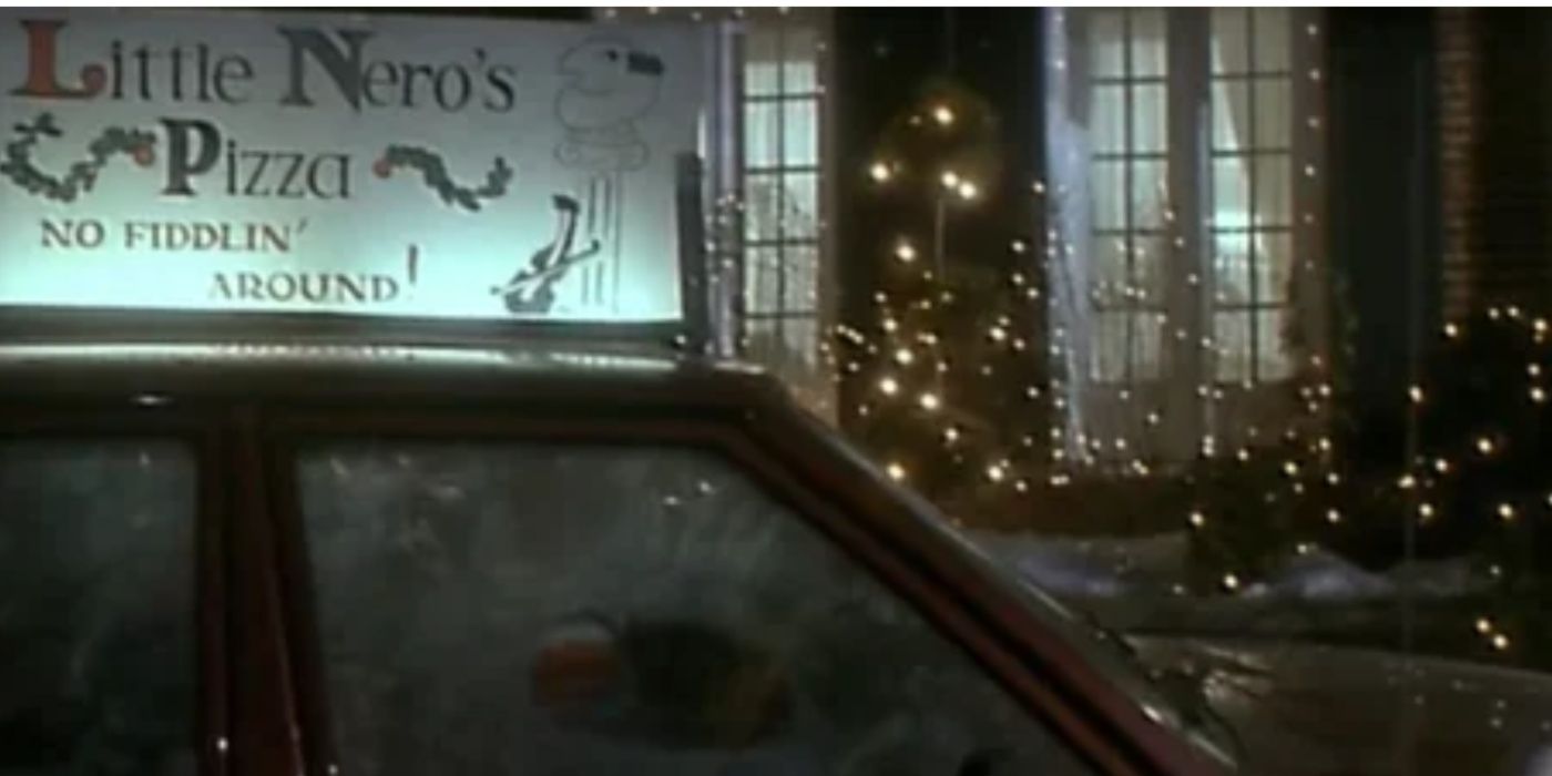 Little Nero's pizza delivery car in Home Alone