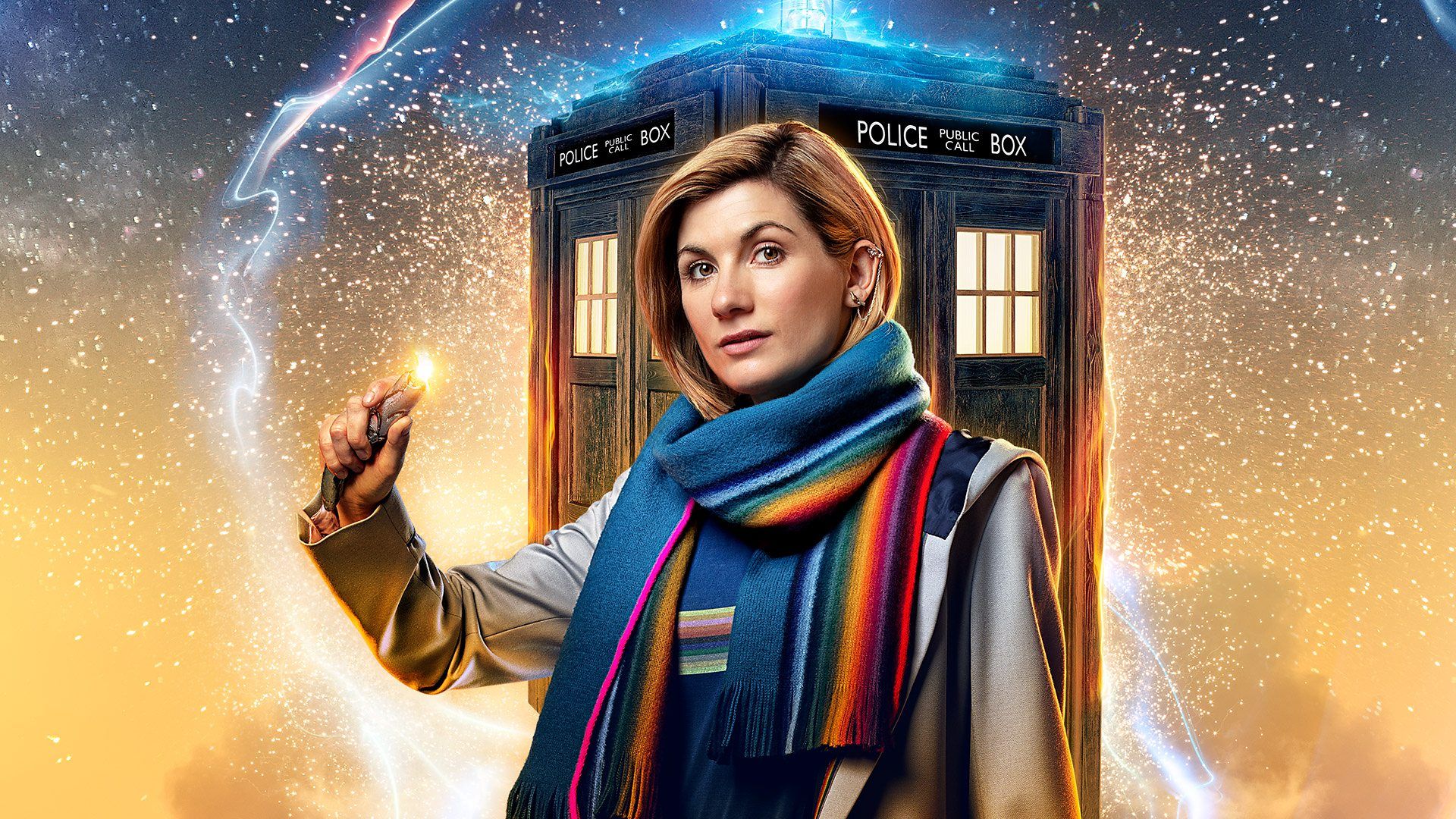 Jodie Whittaker as the Thirteenth Doctor in sci-fi TV show Doctor Who