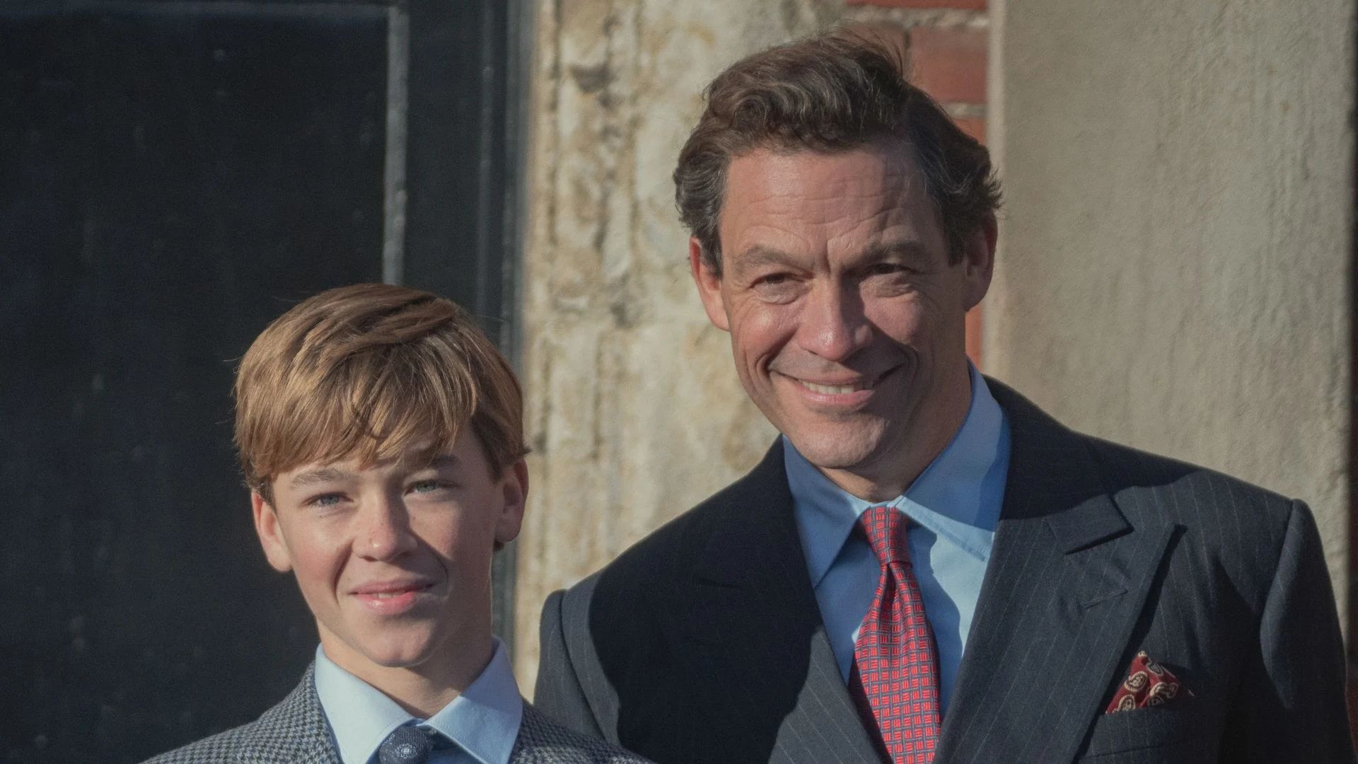 Senan & Dominic West in The Crown