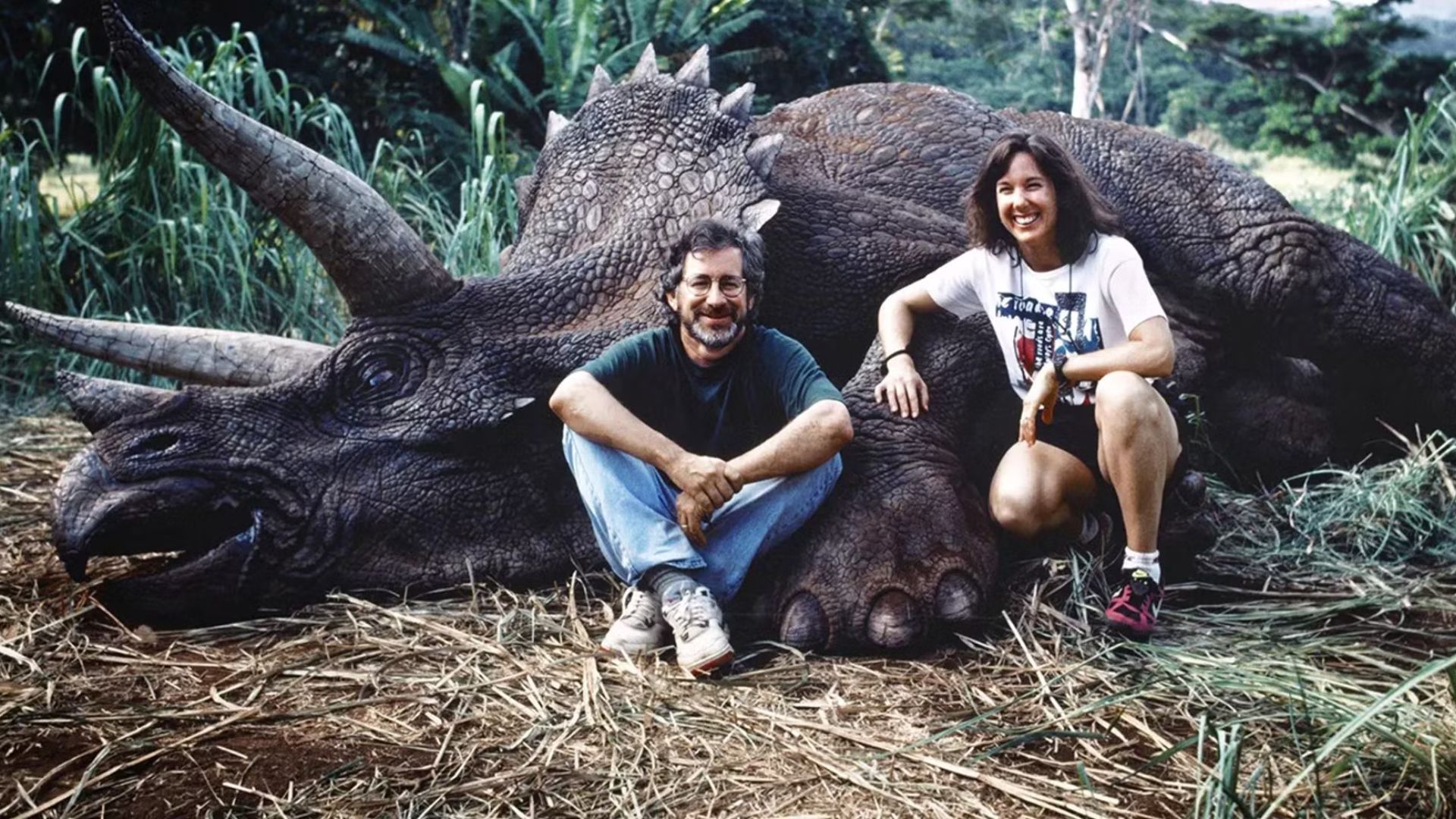 spielberg and kennedy triceratops jurassic park