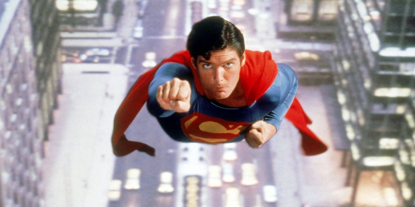 Christopher Reeve in a scene from Superman: The Movie