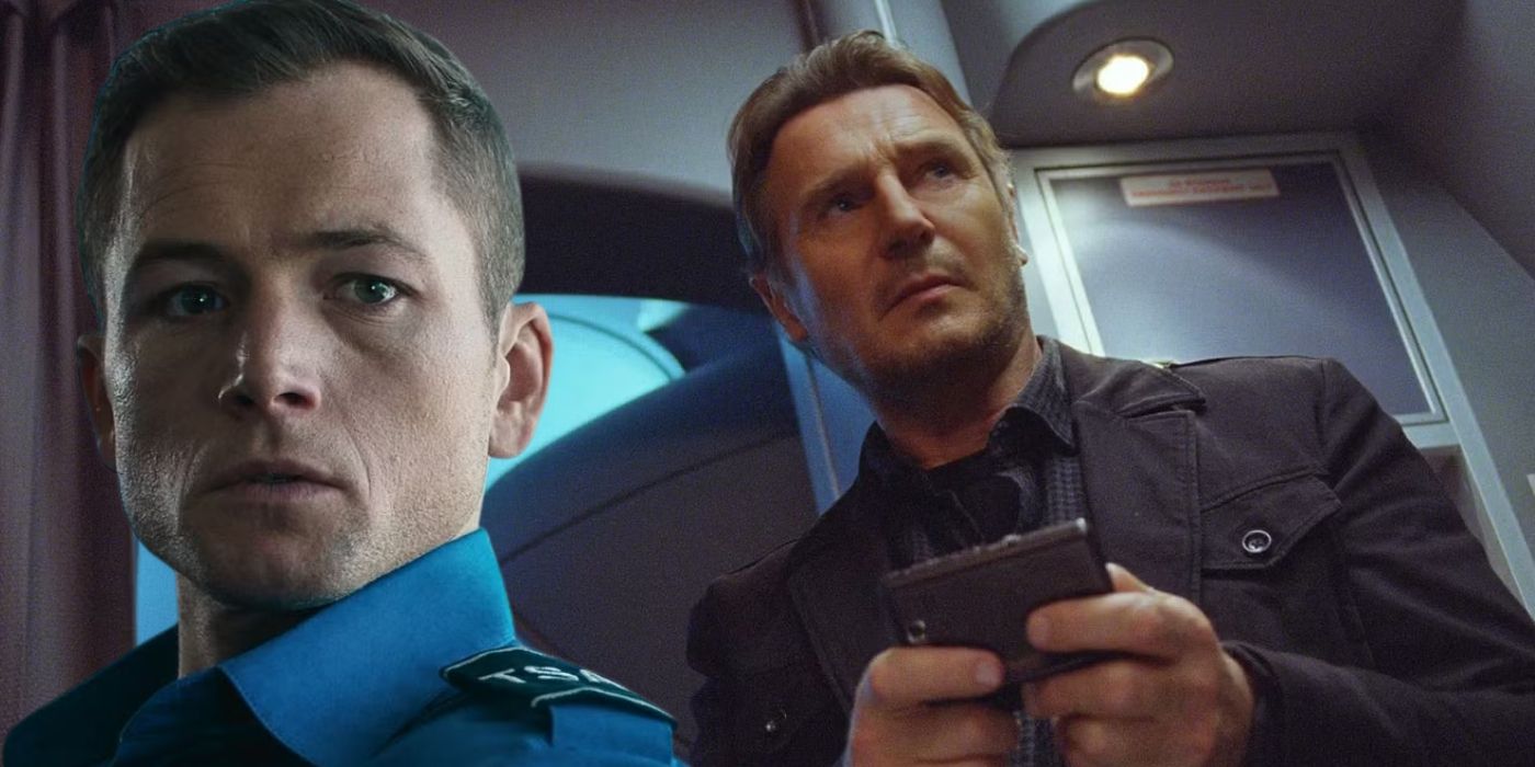 Taron Egerton in 'Carry-On' and Liam Neeson in 'Non-Stop'