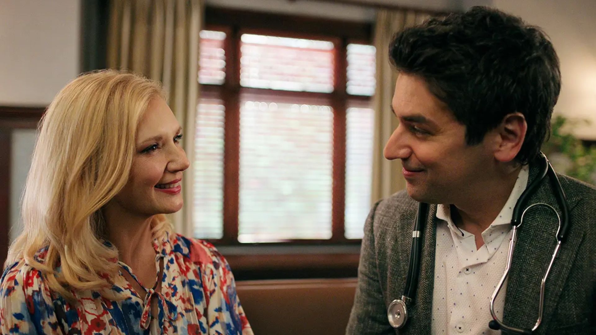 Teryl Rothery and Mark Ghanime as Muriel and Cameron in Virgin River