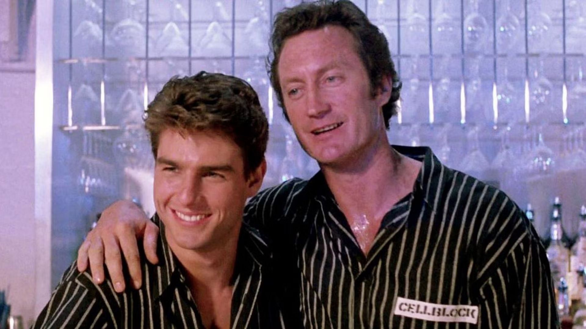 Tom Cruise and Bryan Brown as Brian Flanagan and Doug Coughlin