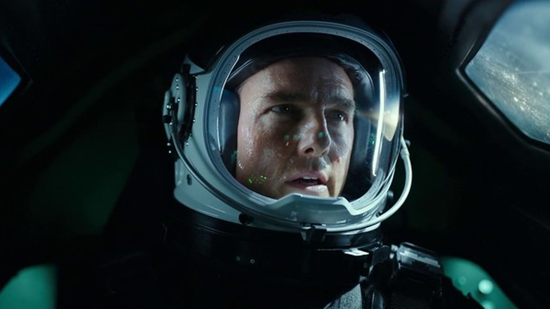 Maverick wears a space helmet in Top Gun: Maverick