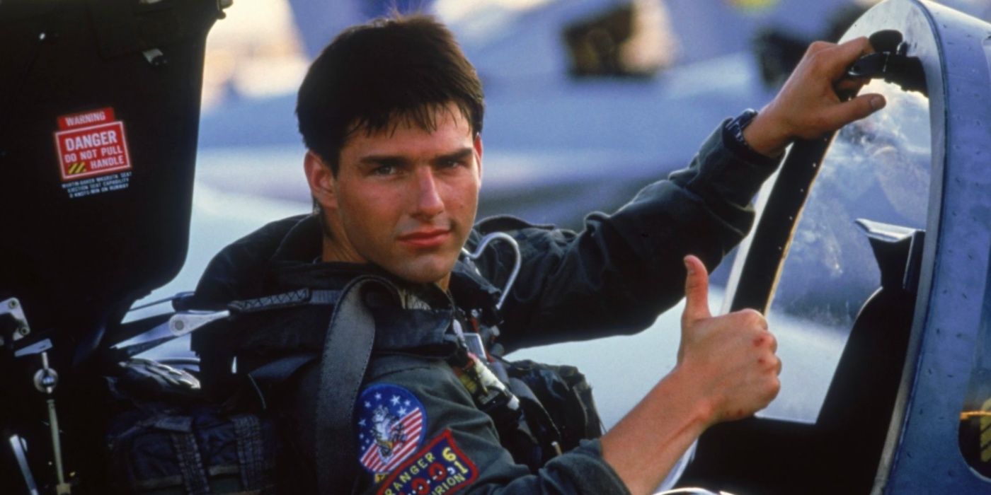 Tom Cruise in a scene from Top Gun