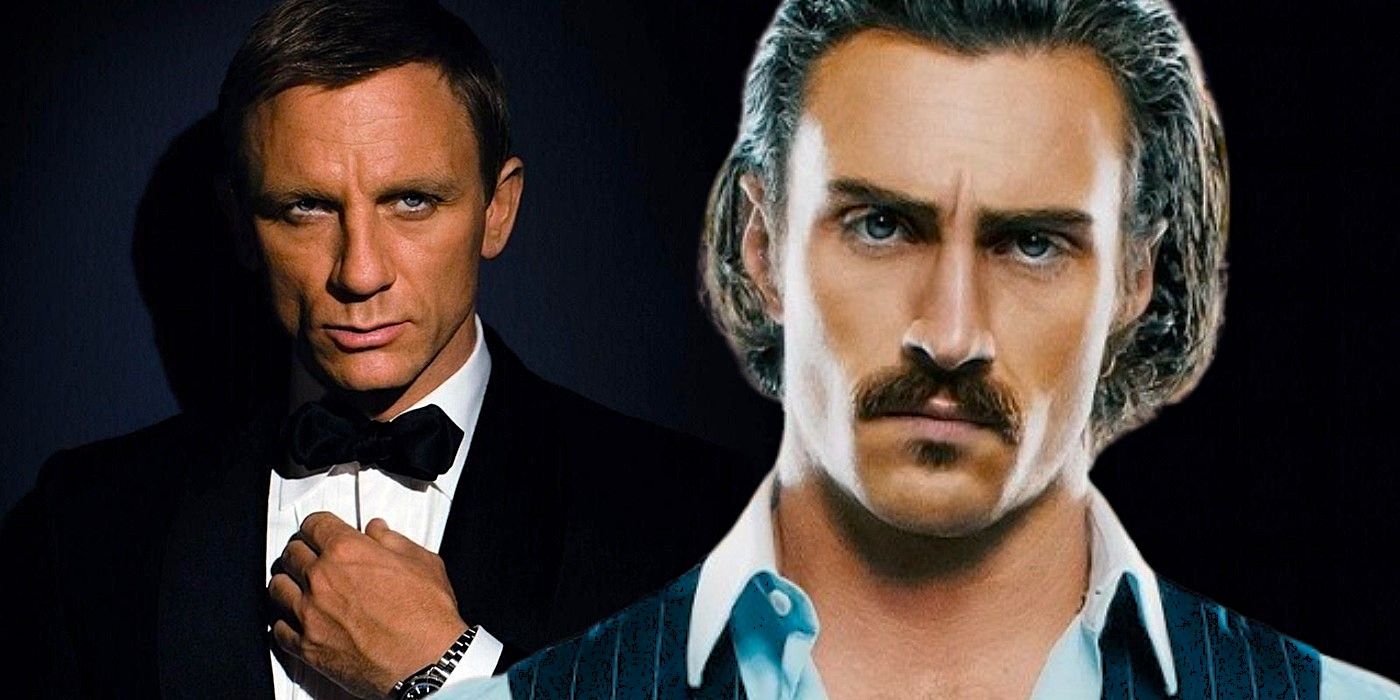 Aaron Taylor-Johnson in Bullet Train & Daniel Craig as James Bond