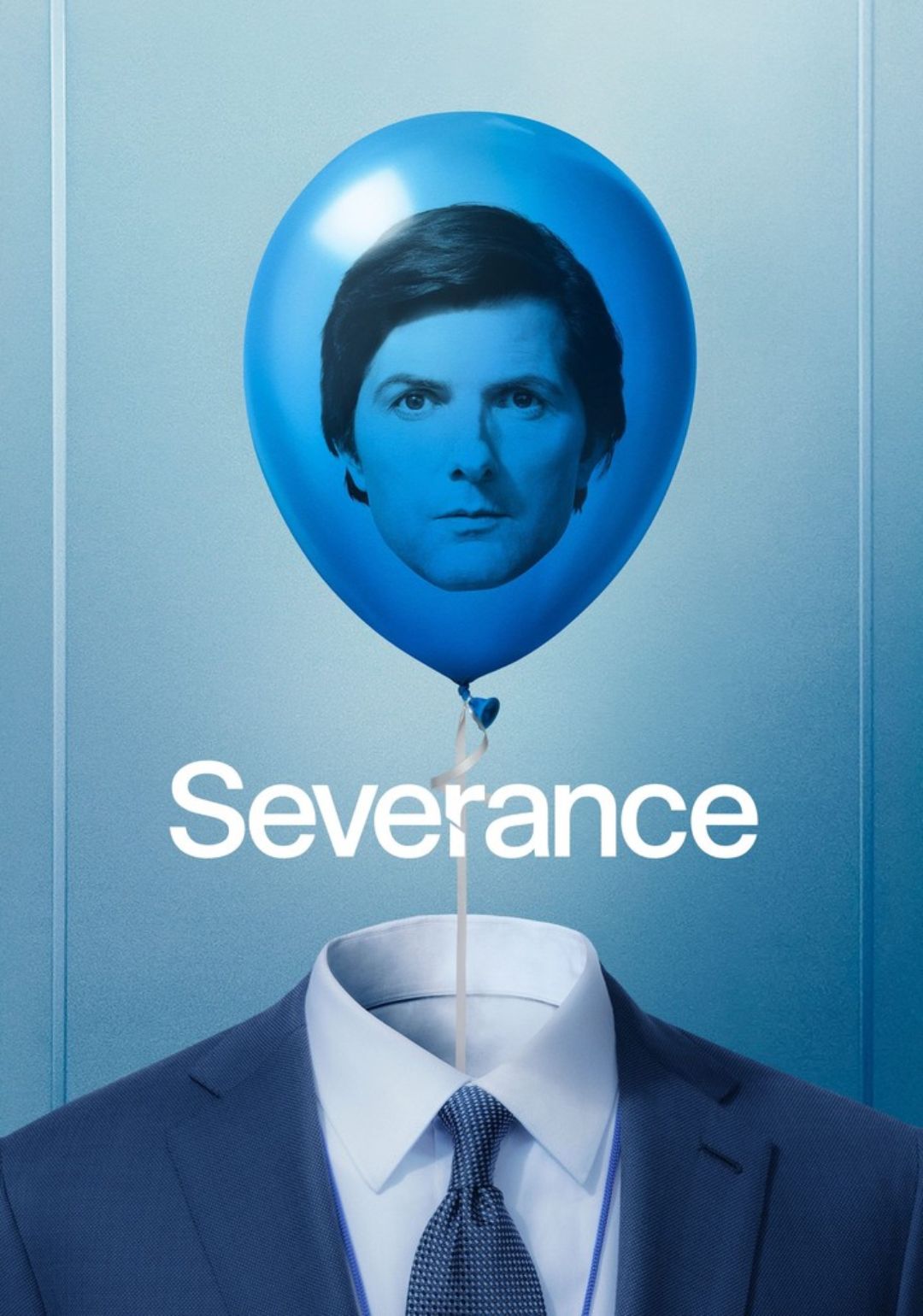 Adm Scott' as Mark's head in a blue balloon in Severance Season 2