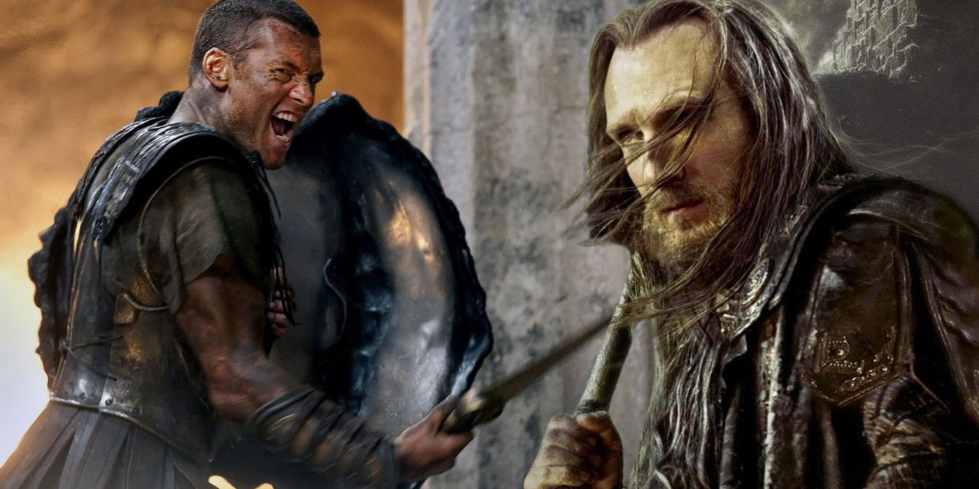 An edited image of Clash of the Titans with Sam Worthington and Ralph Fiennes