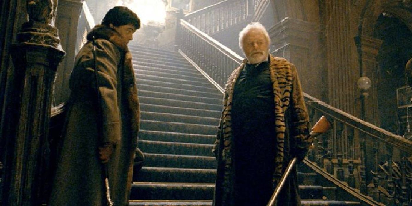 Benicio Del Toro and Anthony Hopkins in The Wolfman