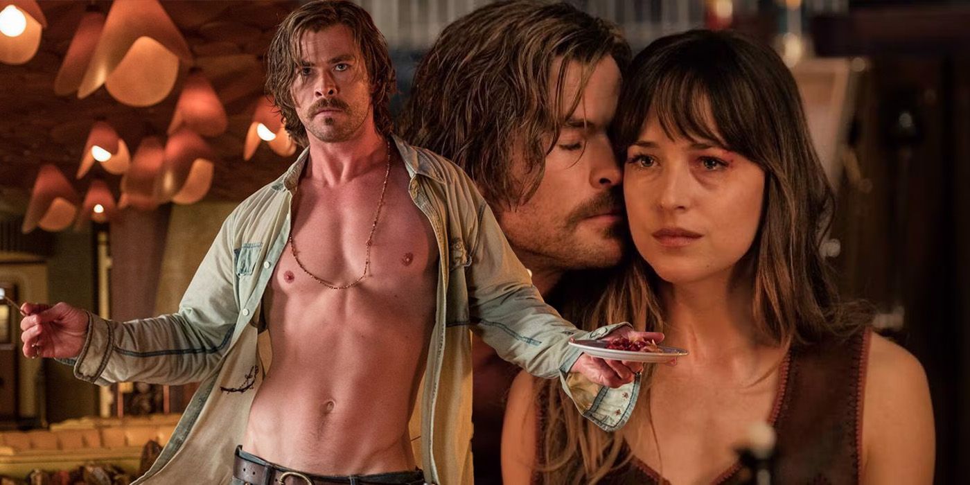 a custom image of Chris Hemsworth and Dakota Johnson in Bad Times at the El Royale (2018)