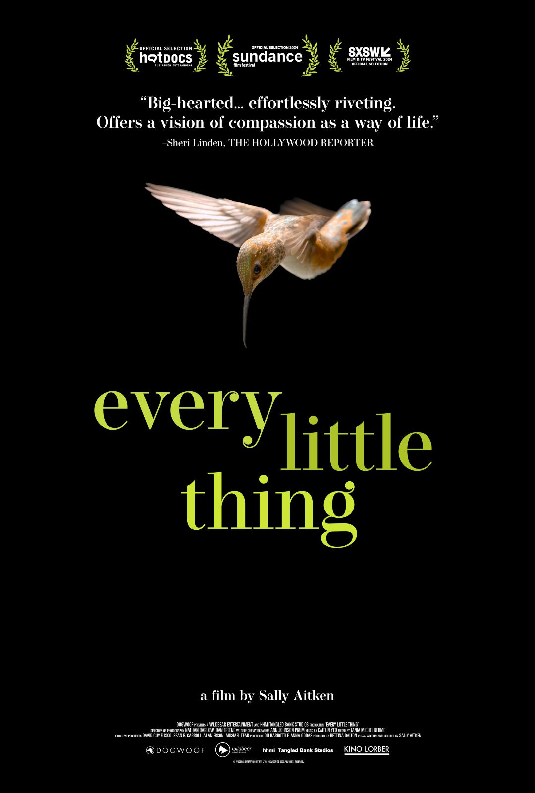 Every Little Thing movie poster with a hummingbird