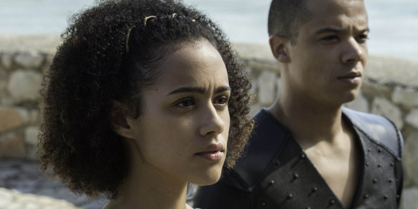 Missandei and Greyworm on 'Game of Thrones'